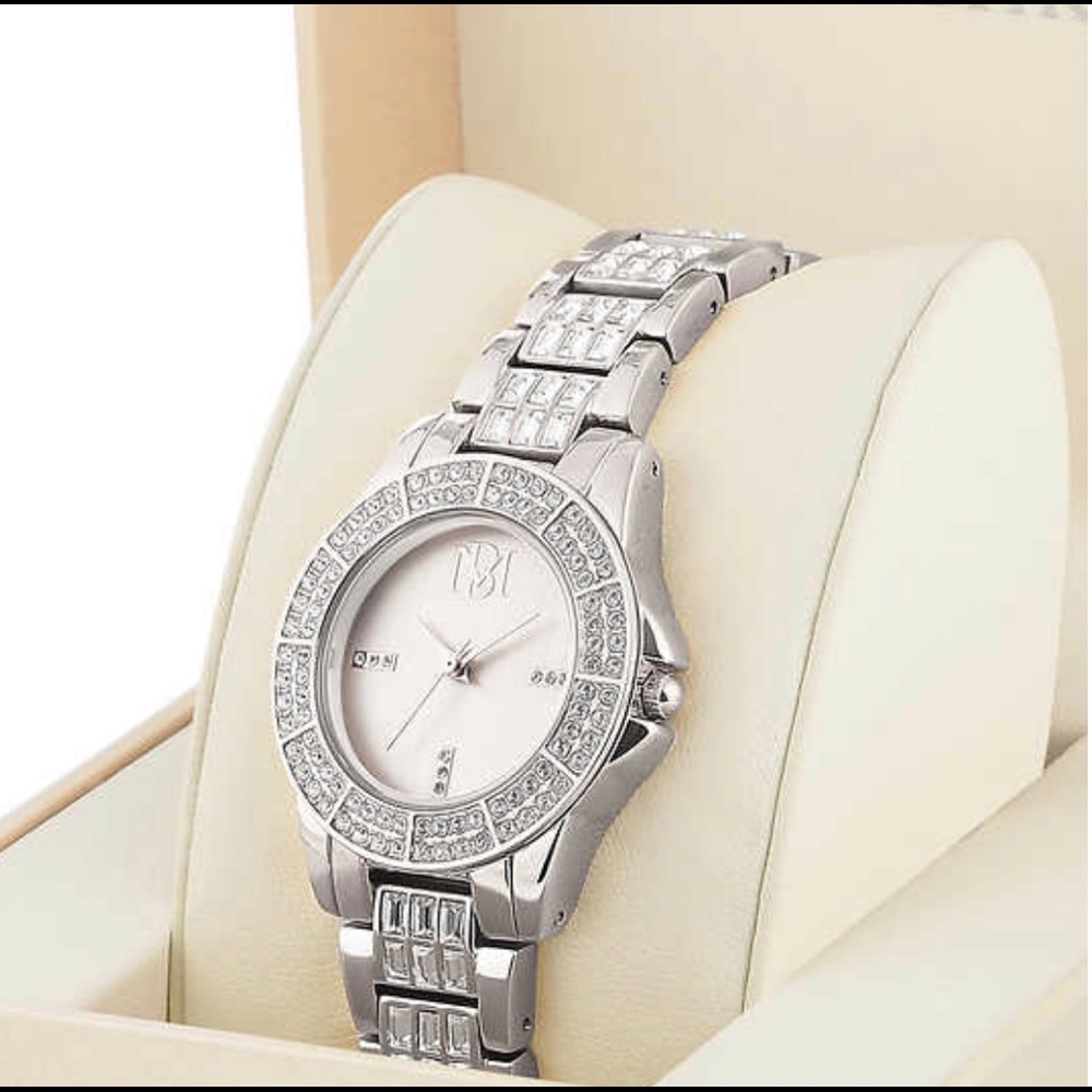 Badgley Mischka Swarovski Crystal Ladies Watch